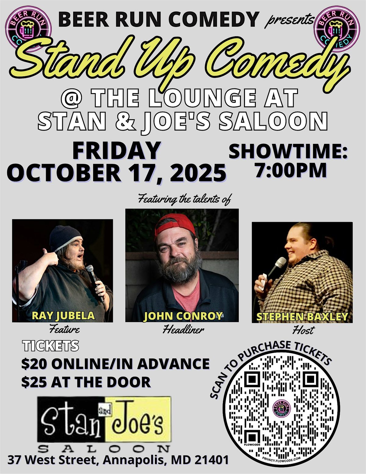 Stand Up Comedy Night at The Lounge @  Stan and Joe's Saloon