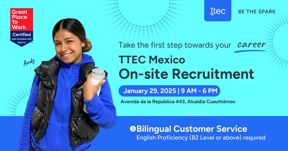 TTEC Mexico (Republica) Walk-In Recruitment Drive