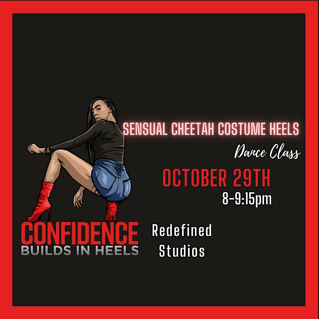 Sensual Cheetah Costume Heels Class  With Mecca