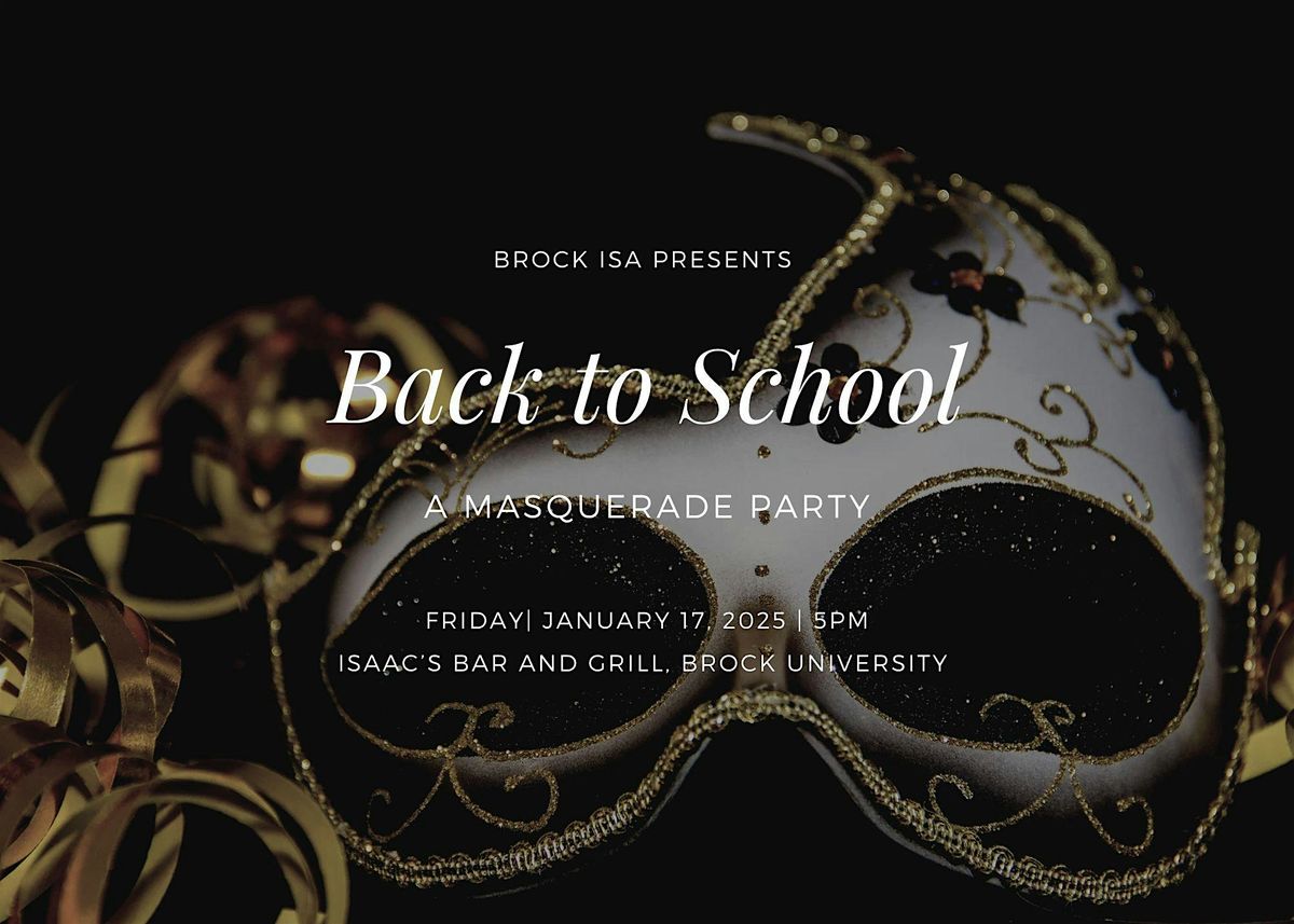 Back to School Masquerade Party