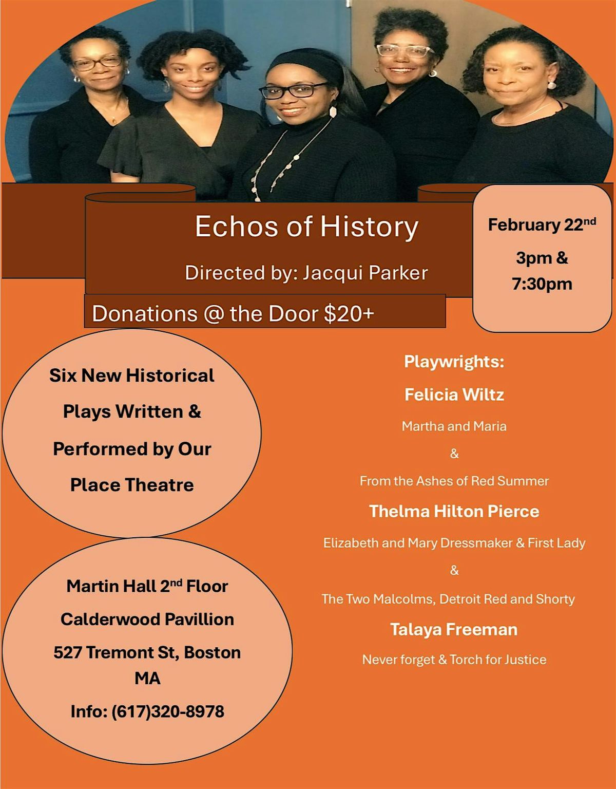 Our Place Theatre Winter Acting Showcase 2025: Echos of History