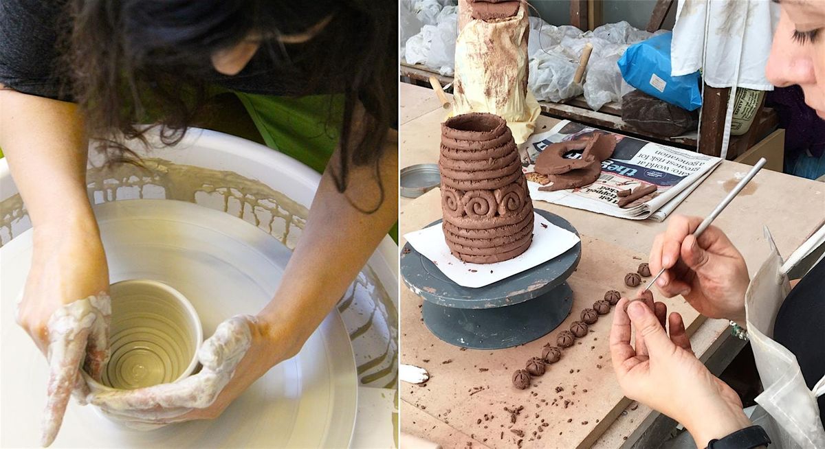 One-off pottery wheel taster Saturday 10th January 10.30am-12.45pm