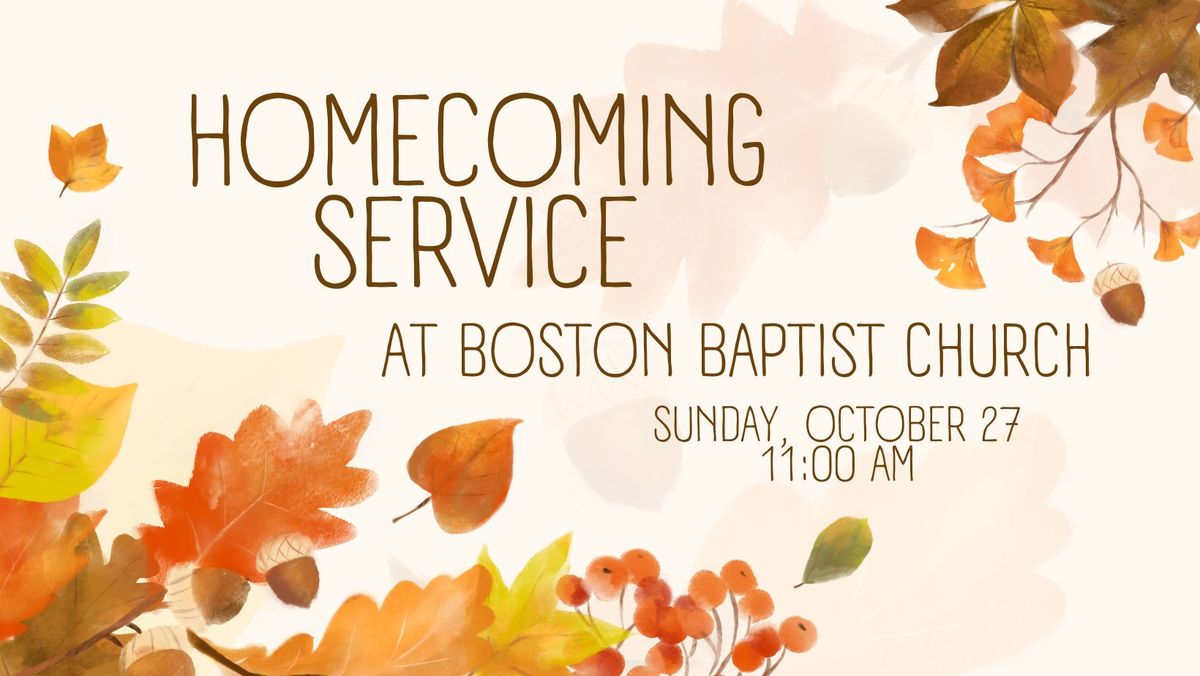 Homecoming Service & Covered Dish Luncheon