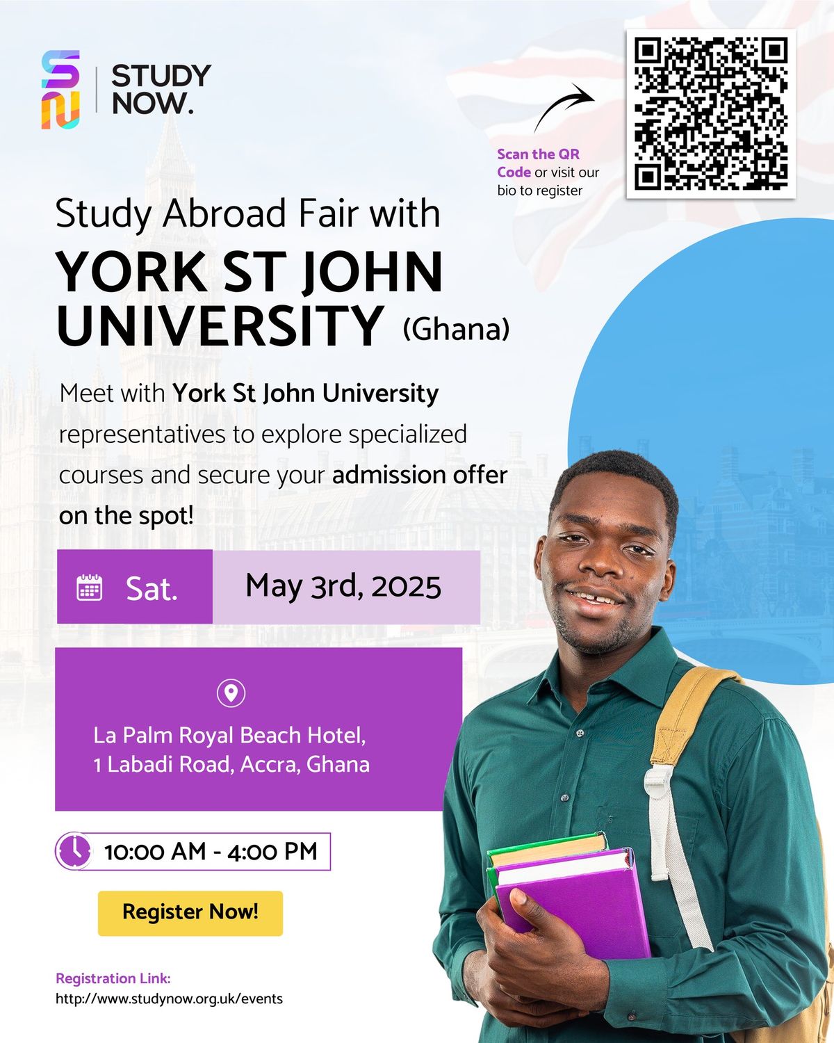 Study Abroad Fair with York St John University - Accra