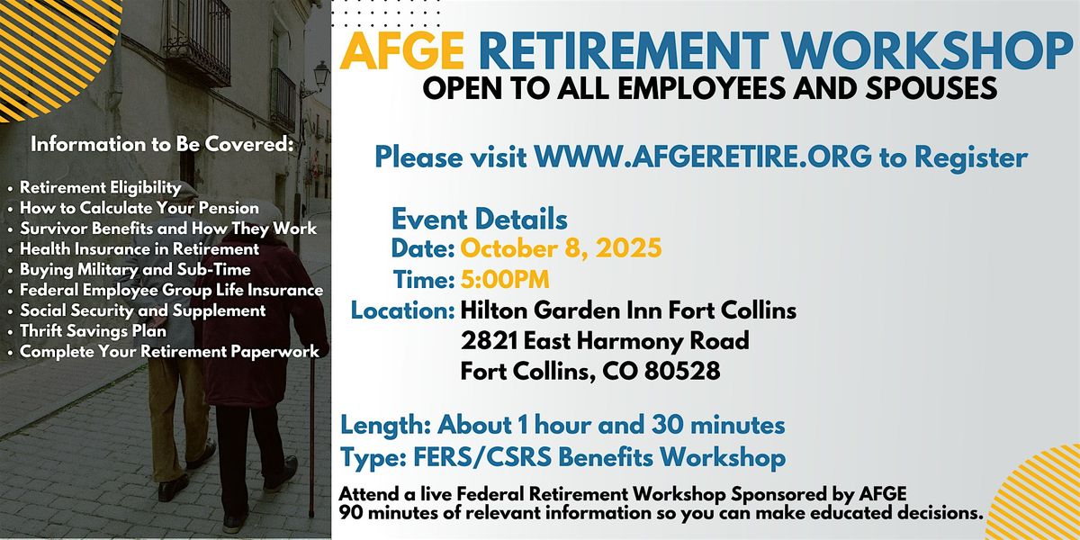 FERS\/CSRS Benefits Workshop Fort Collins - 10\/08\/25