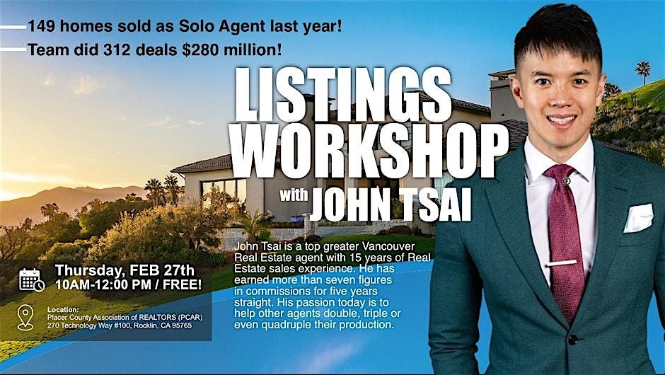 LISTINGS WORKSHOP!! With Superstar Vancouver Realtor John Tsai