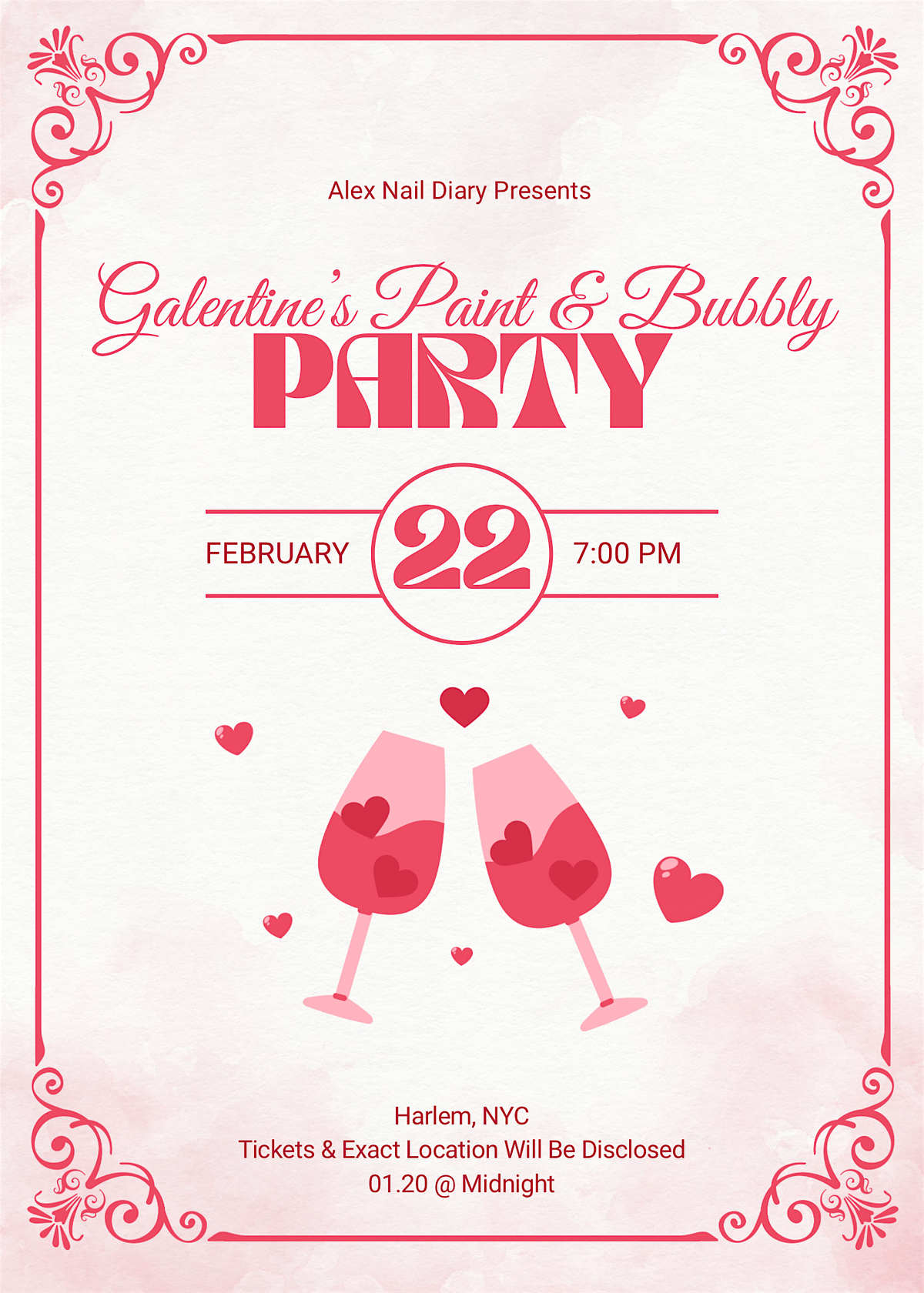 Valentine's Paint & Bubbly Party