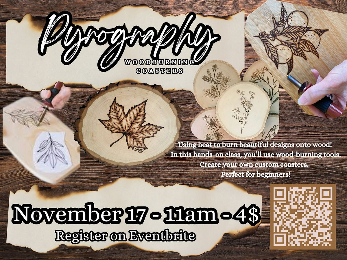 Wood Burning Coasters Morning