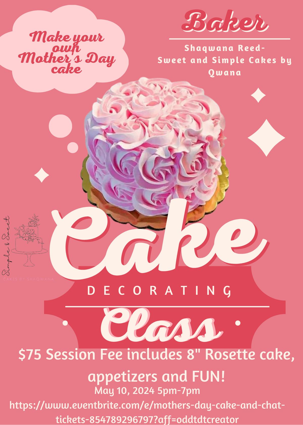 Mother's Day Cake and Chat Class