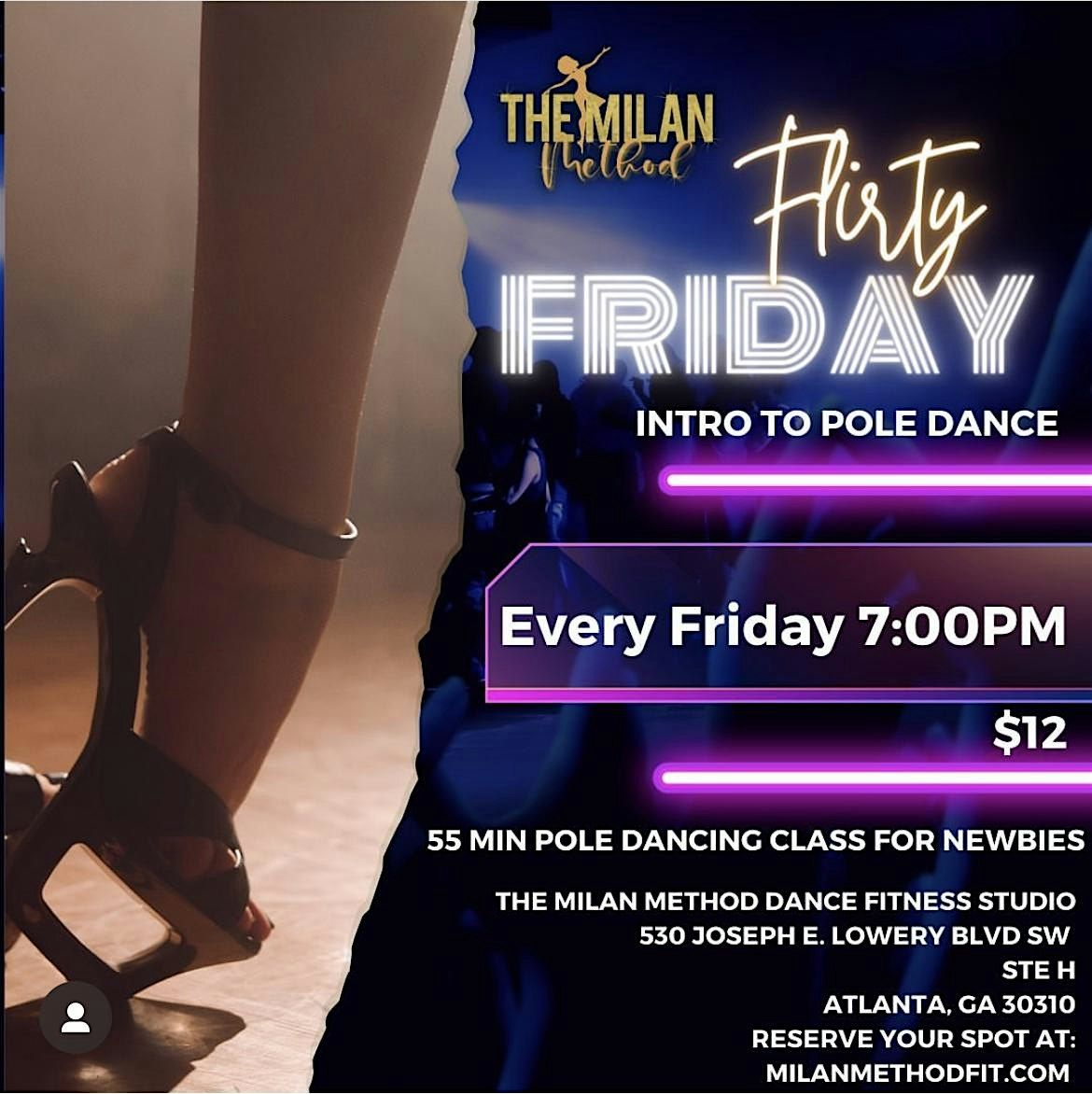 Flirty Friday: Intro to Pole @ The Milan Method