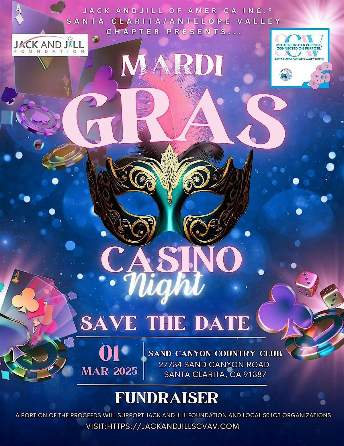 SC\/AV Chapter of Jack and Jill of America Mardi Gras Casino Night