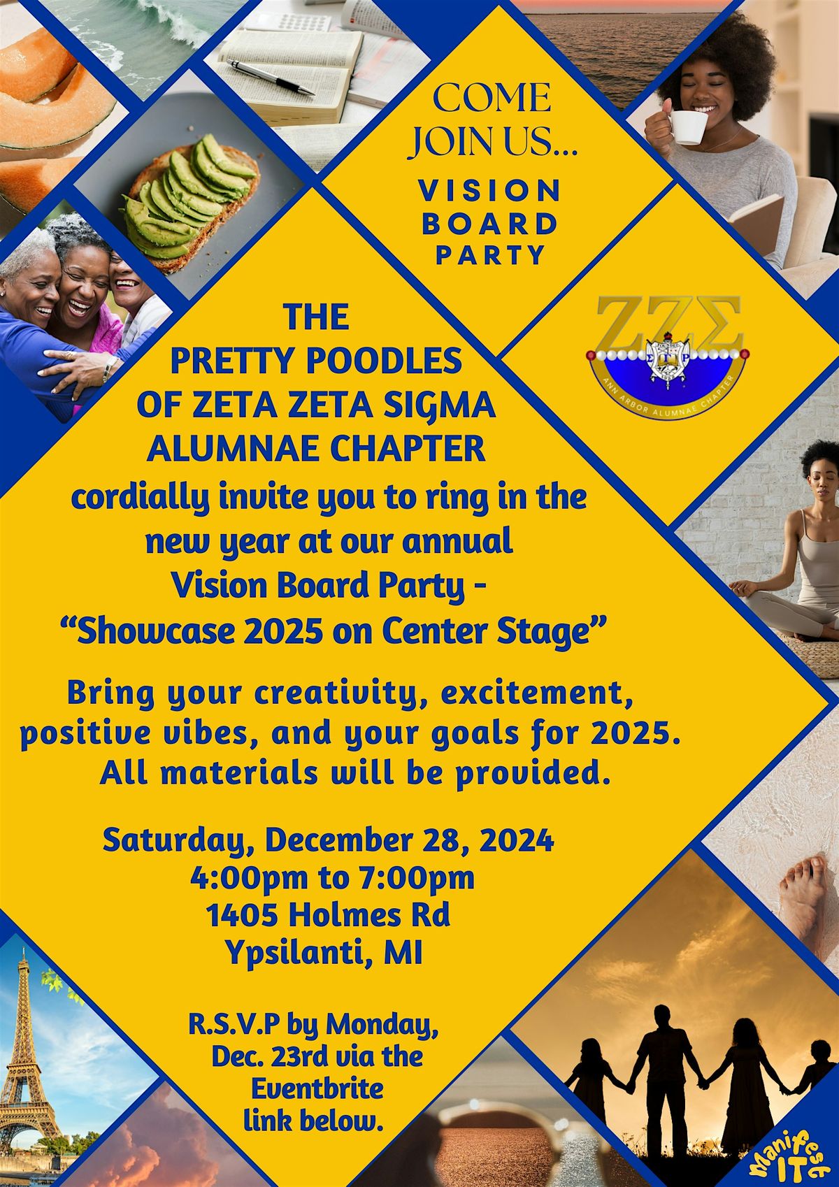 Pretty Poodles  of Zeta Zeta Sigma Alumnae Chapter 2025 Vision Board Party