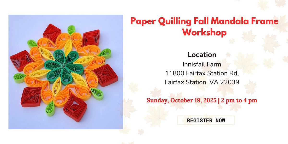 Fall-Themed Paper Quilling Mandala Frame Workshop