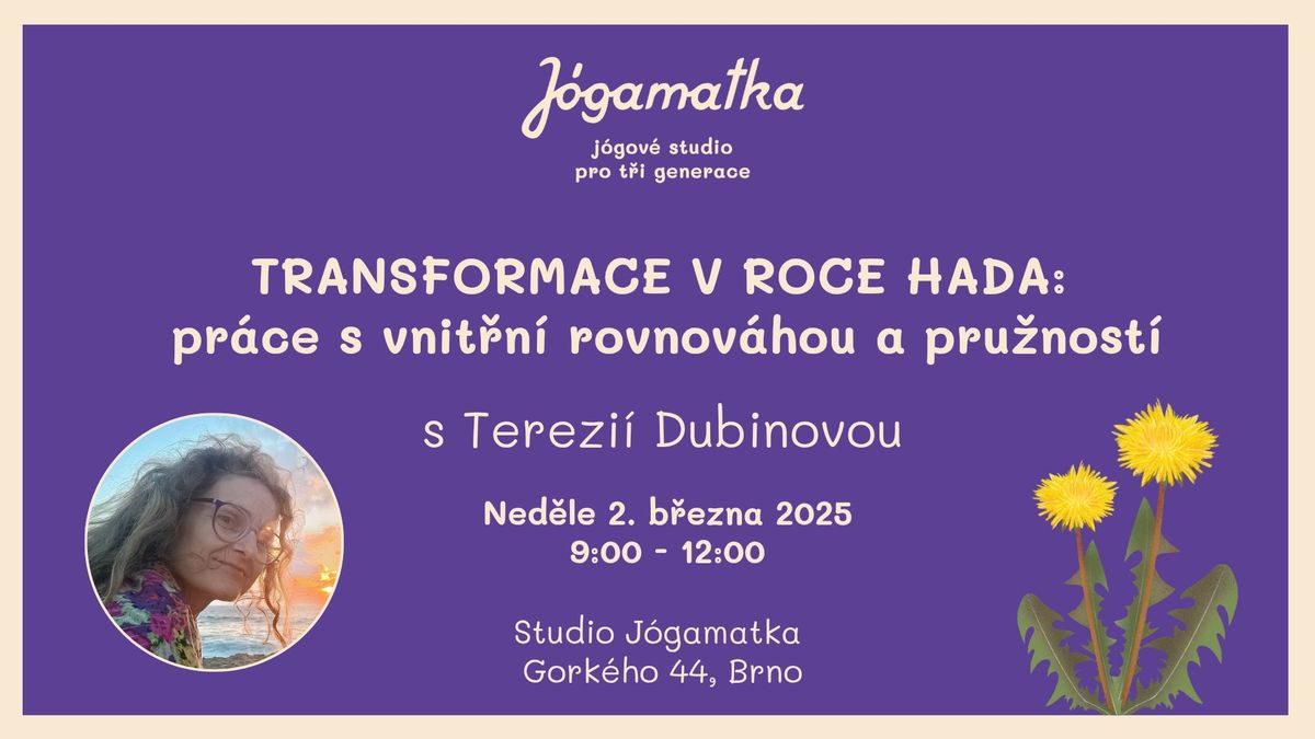 TRANSFORMACE V ROCE HADA: pr\u00e1ce s vnit\u0159n\u00ed rovnov\u00e1hou a pru\u017enost\u00ed