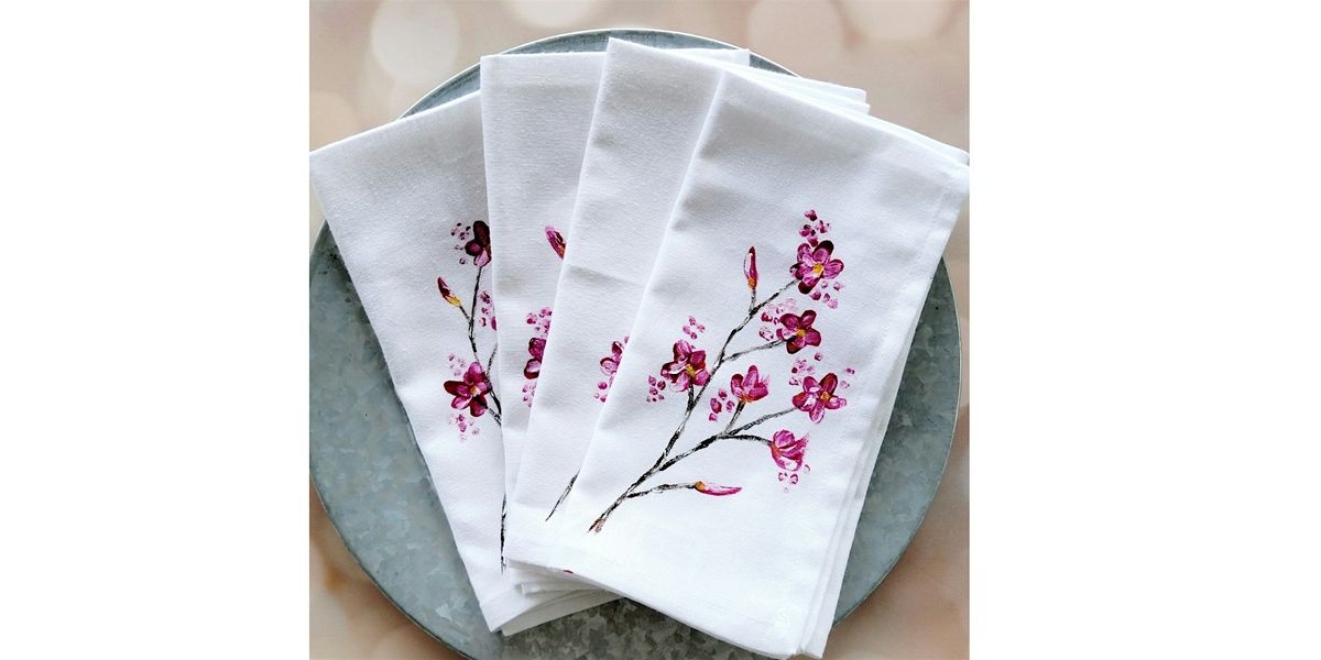 Gard Vintners, Woodinville-Cherry Blossom Linen Napkins