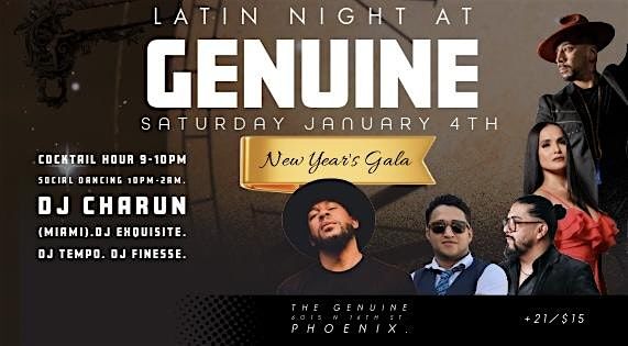 Latin Night at the Genuine: New Year\u2019s Gala!