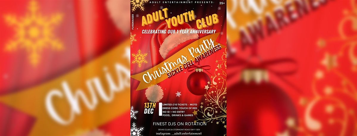 Adult Youth Club Christmas Party Sickle Cell Awareness