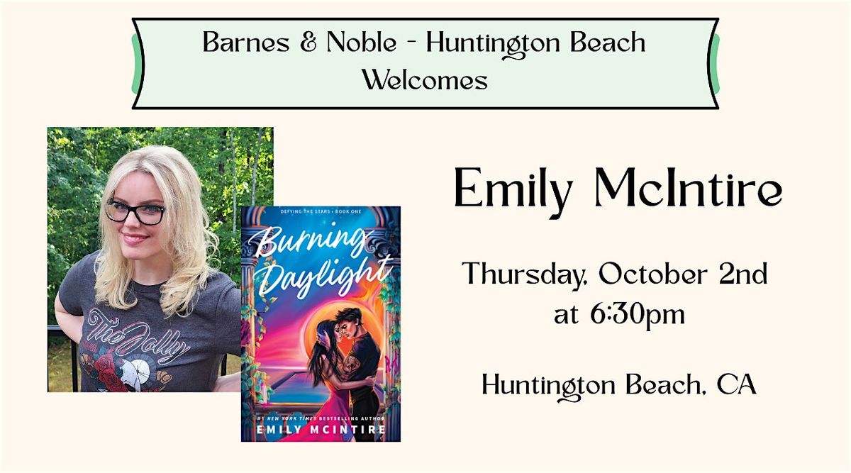 Emily McIntire celebrates BURNING DAYLIGHT at Barnes & Noble - HB