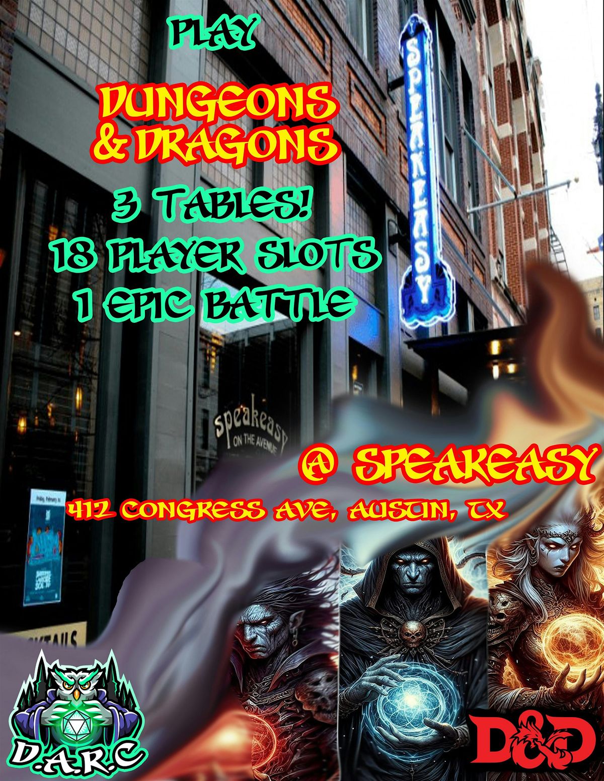 Dungeons and Dragons Event! Dragon Riders Vs Sorcerers