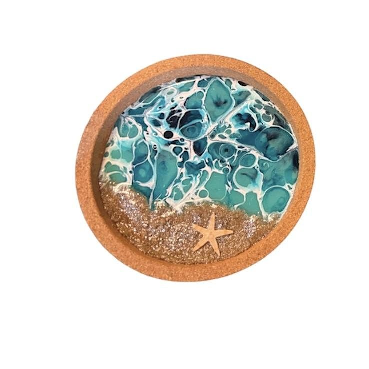 Ocean Resin Cork Coasters Workshop