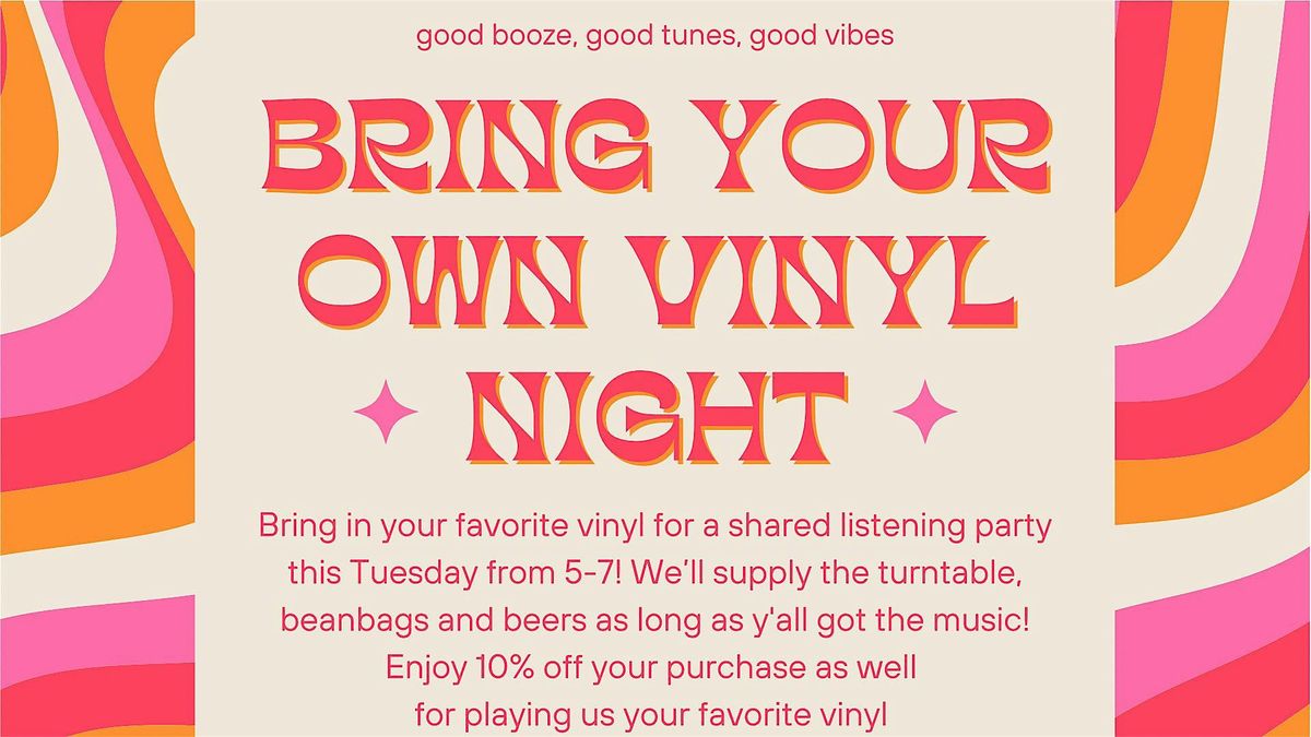 BlacKCat Vinyl presents Bring Your Own Vinyl Night