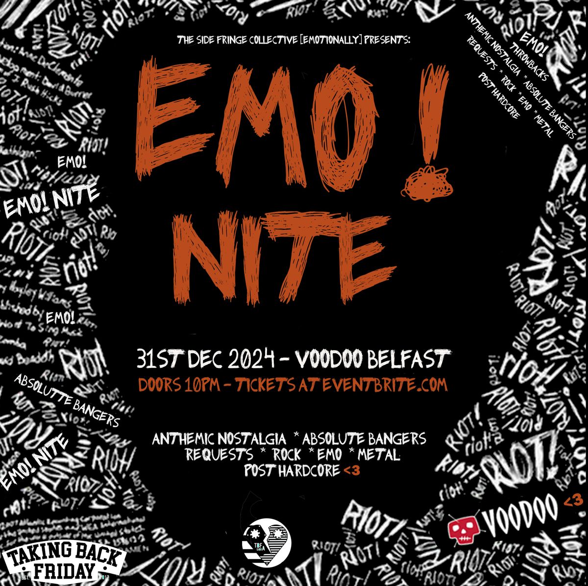 NYE - Emo Nite! at Voodoo Belfast - 31\/12\/24