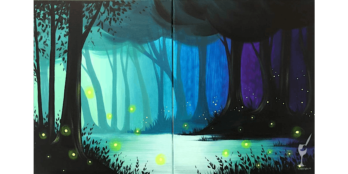 Magical Misty Firefly Forest - Paint and Sip in Denver | Classpop!\u2122