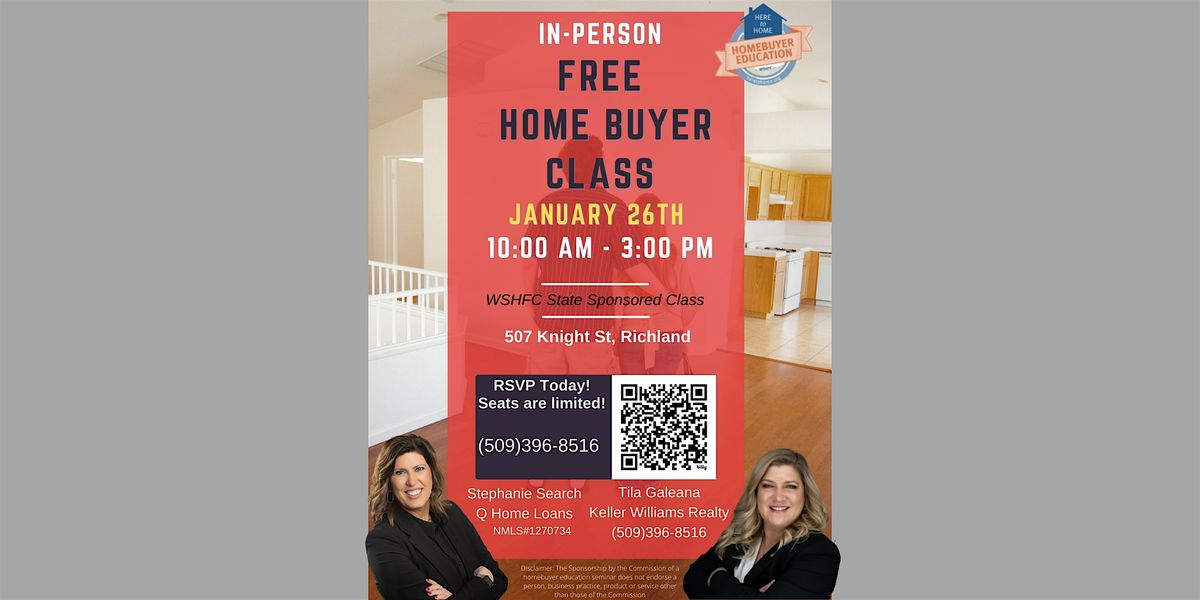 Free Homebuyer Class - WSHFC Sponsored - January 26th