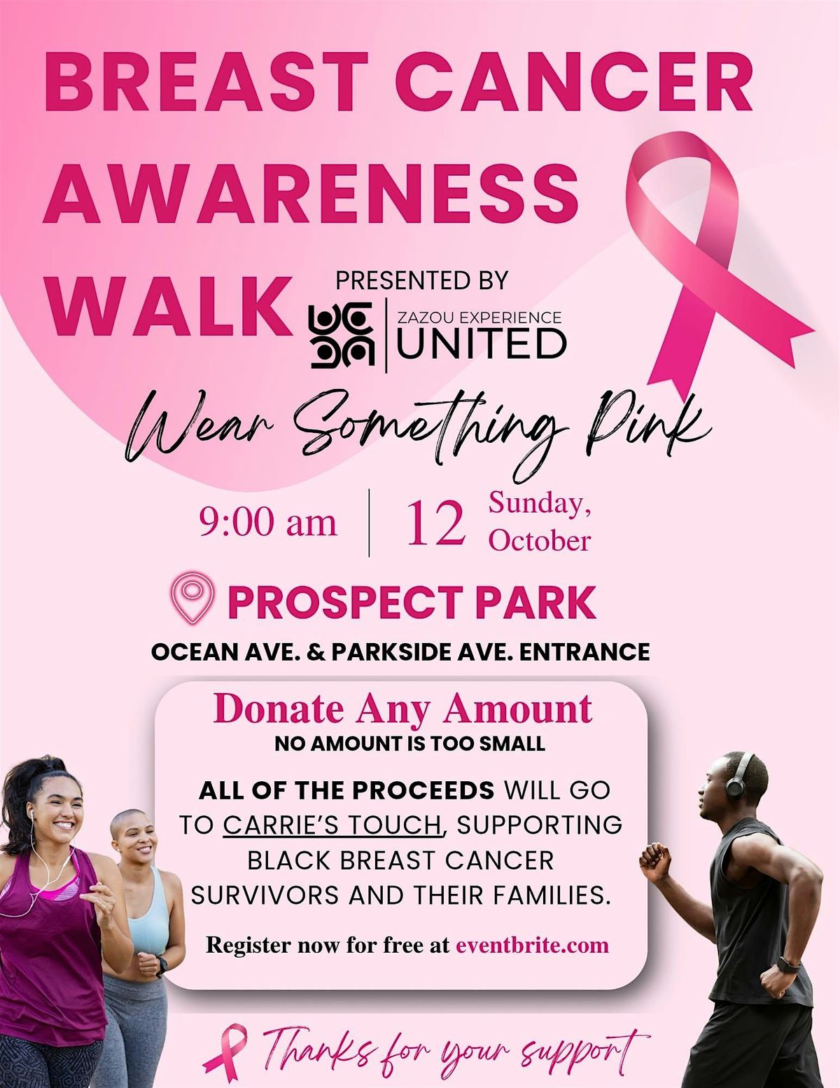 Breast Cancer Awareness Walk Presented by Zazou Experience United