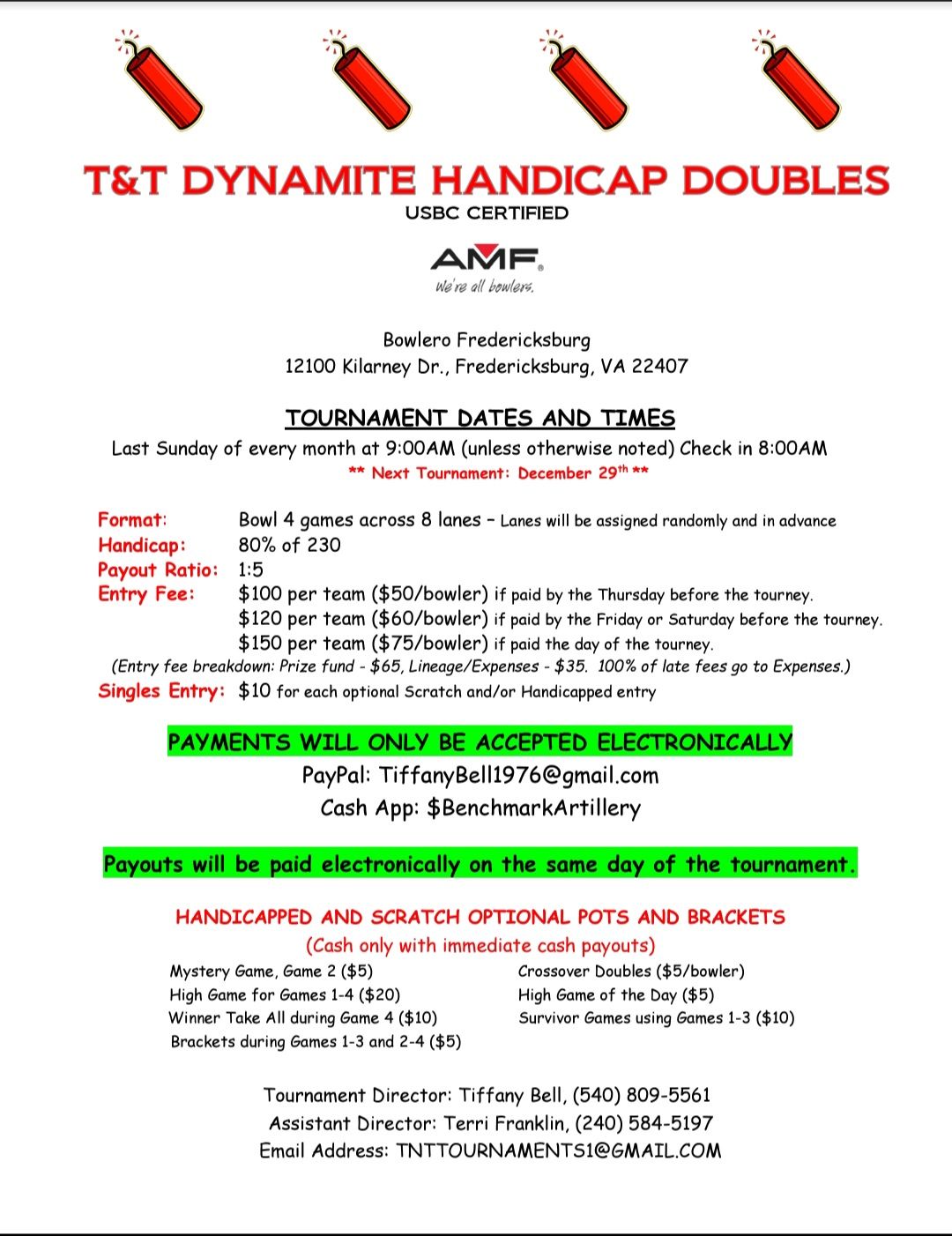 T&T Dynamite Handicap Doubles Tournament