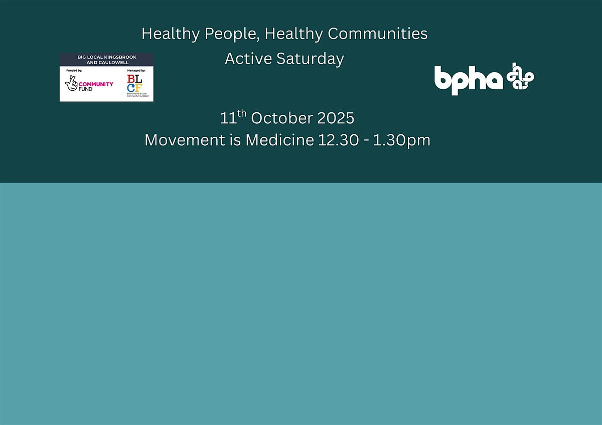 Healthy People, Healthy Communities - Active Saturday