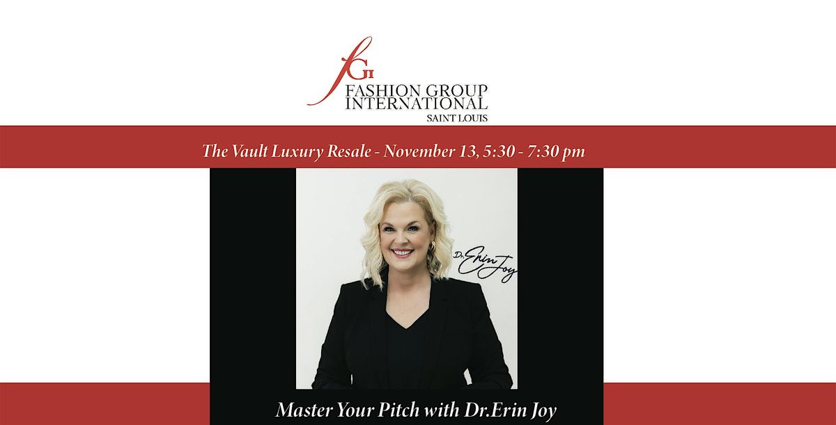 Master Your Pitch with Dr. Erin Joy