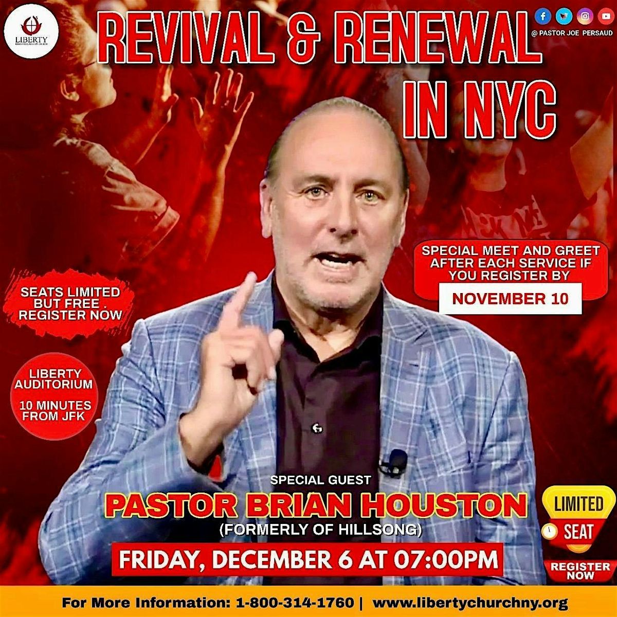 Brian Houston at Liberty Auditorium, Queens, New York City