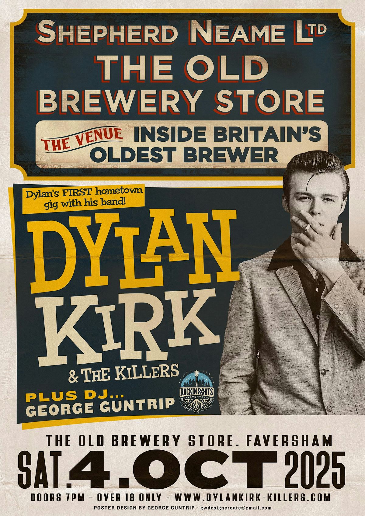Dylan Kirk & The Killers | Old Brewery Store, Faversham