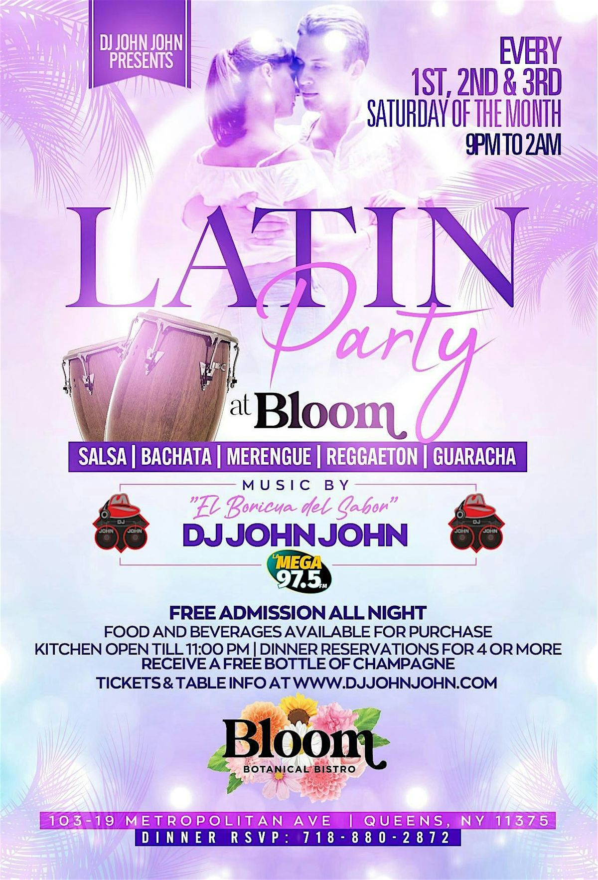 LATIN PARTY at Bloom (Next one is Saturday, September 13th)