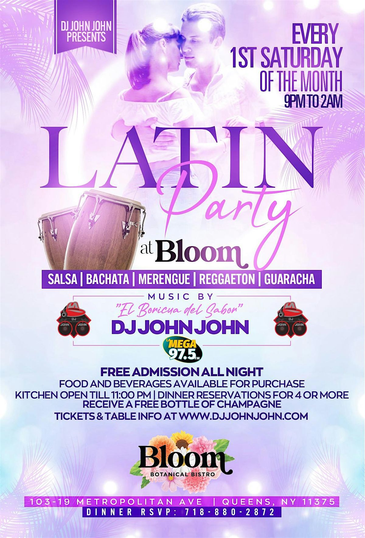 LATIN PARTY at Bloom Every 1st Saturday of the month