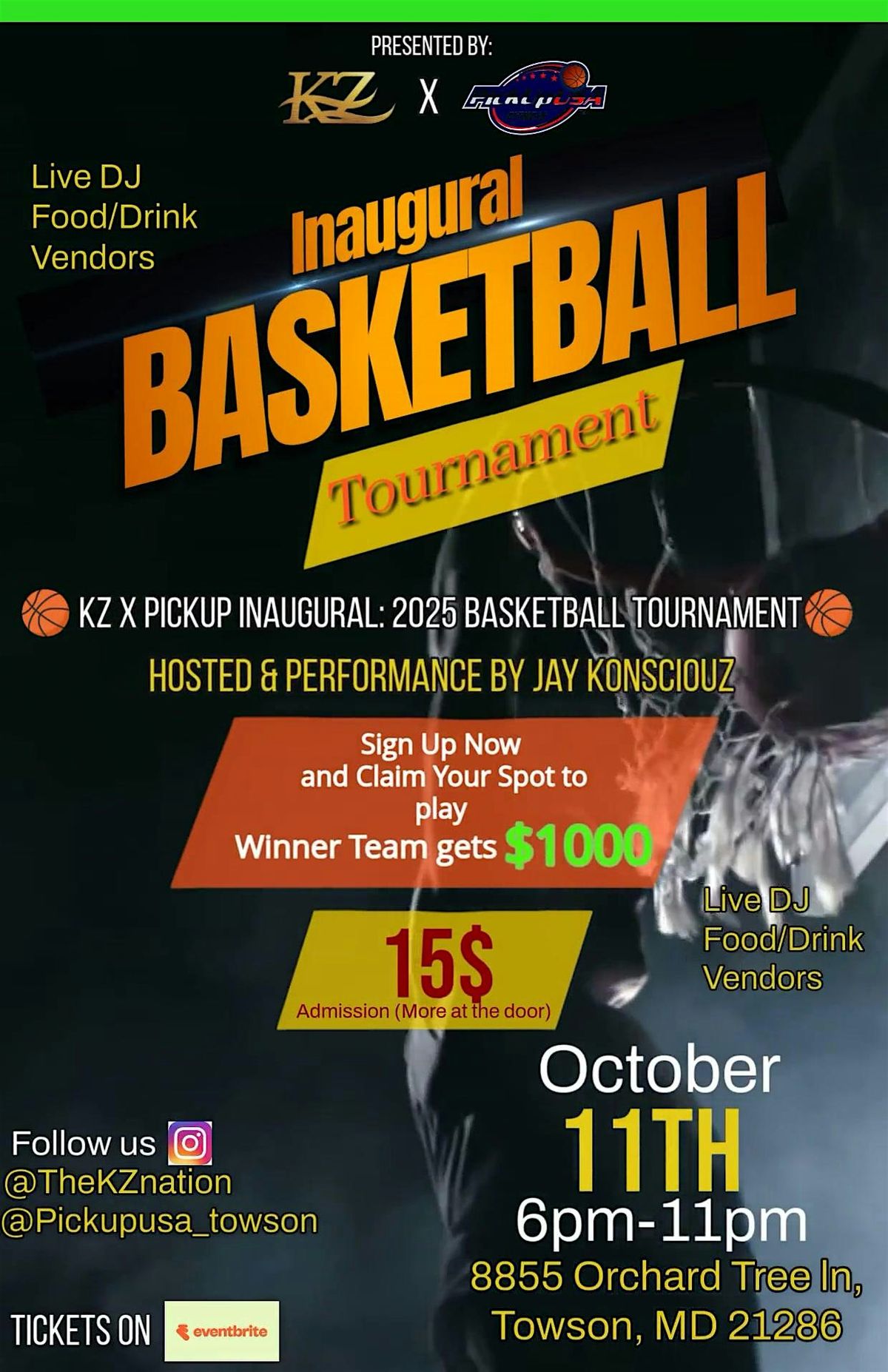KZ x Pickup USA Presents: Inaugural 2025 Basketball Tournament