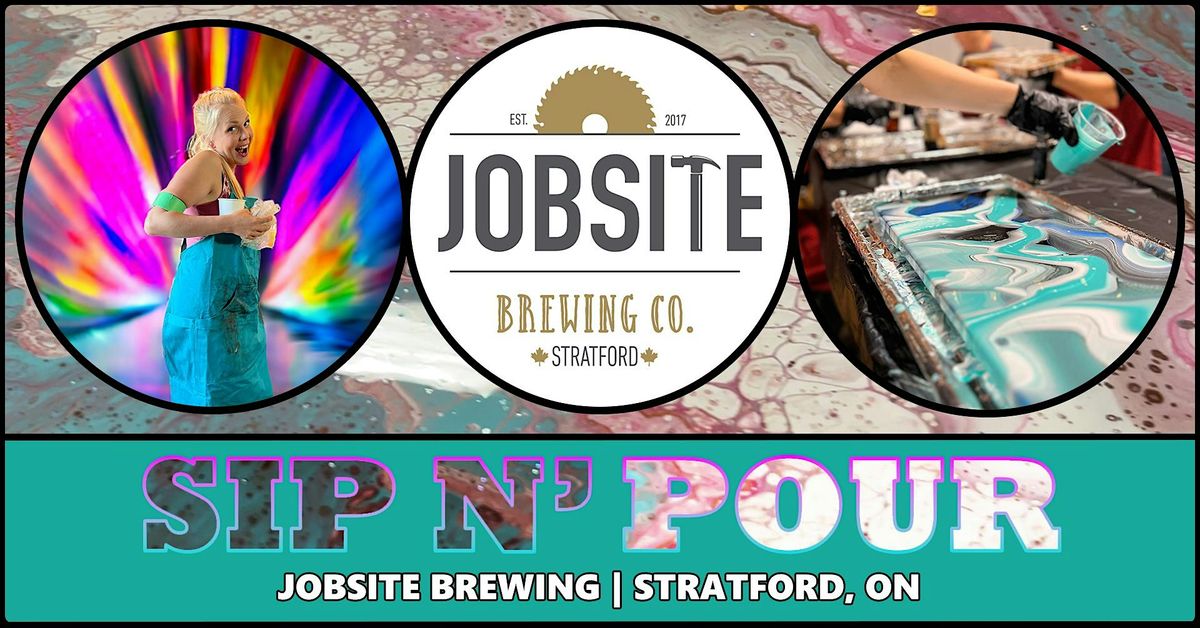Acrylic Pour Workshop at Jobsite Brewing | STRATFORD