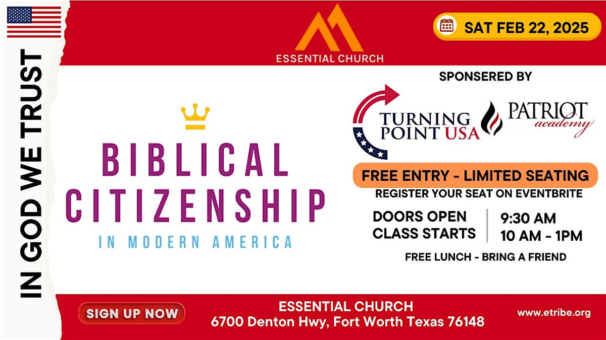 Biblical Citizenship Class by Turning Point USA and Patriot Academy