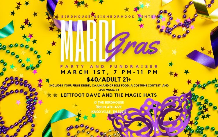 Birdhouse Mardi Gras Party and Fundraiser