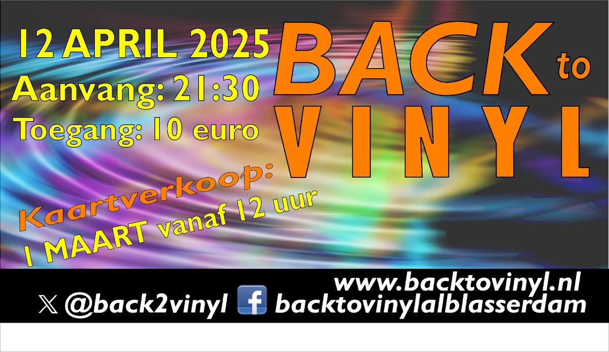 Back to Vinyl 12 april 2025