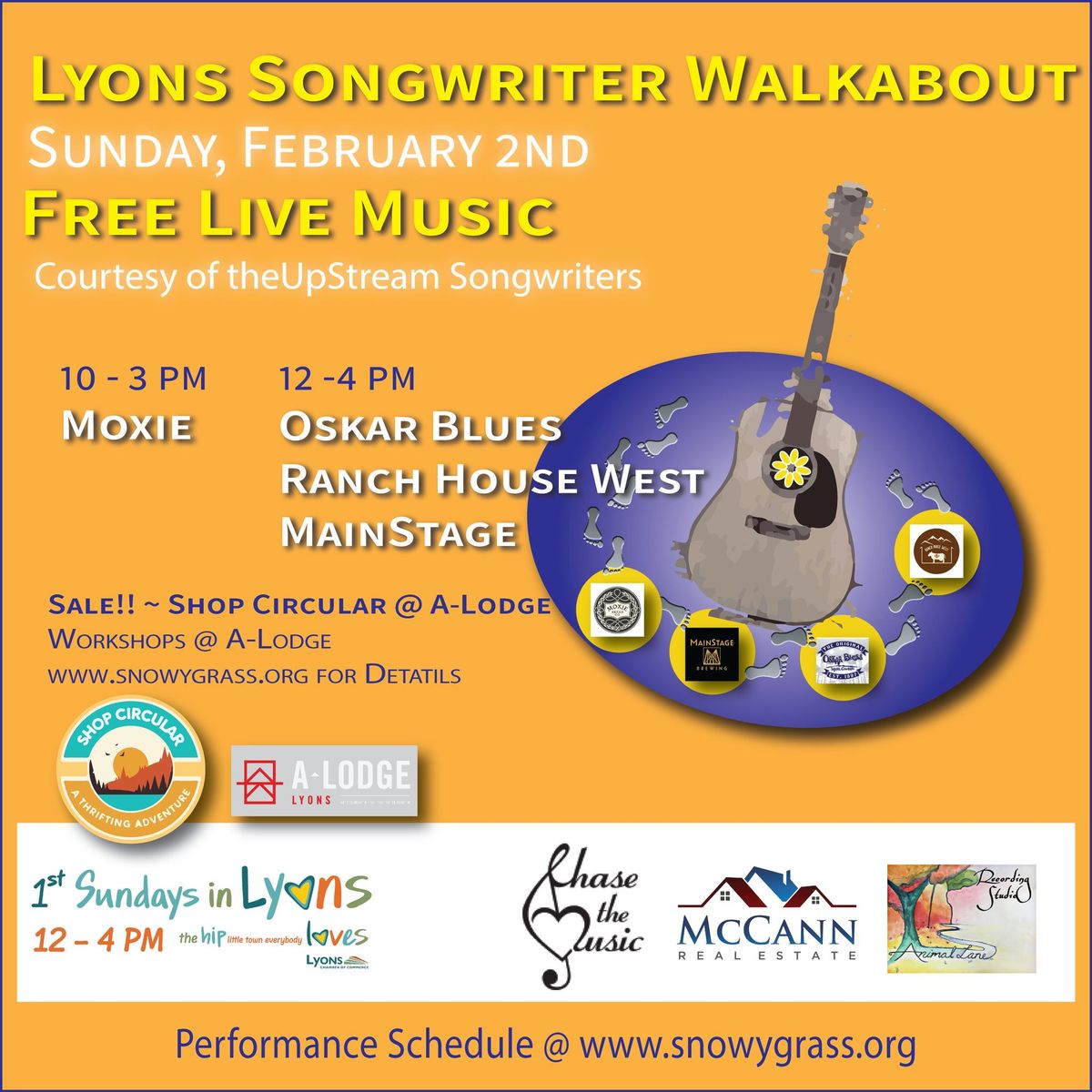 LYONS Songwriter Walkabout - Free Live Music