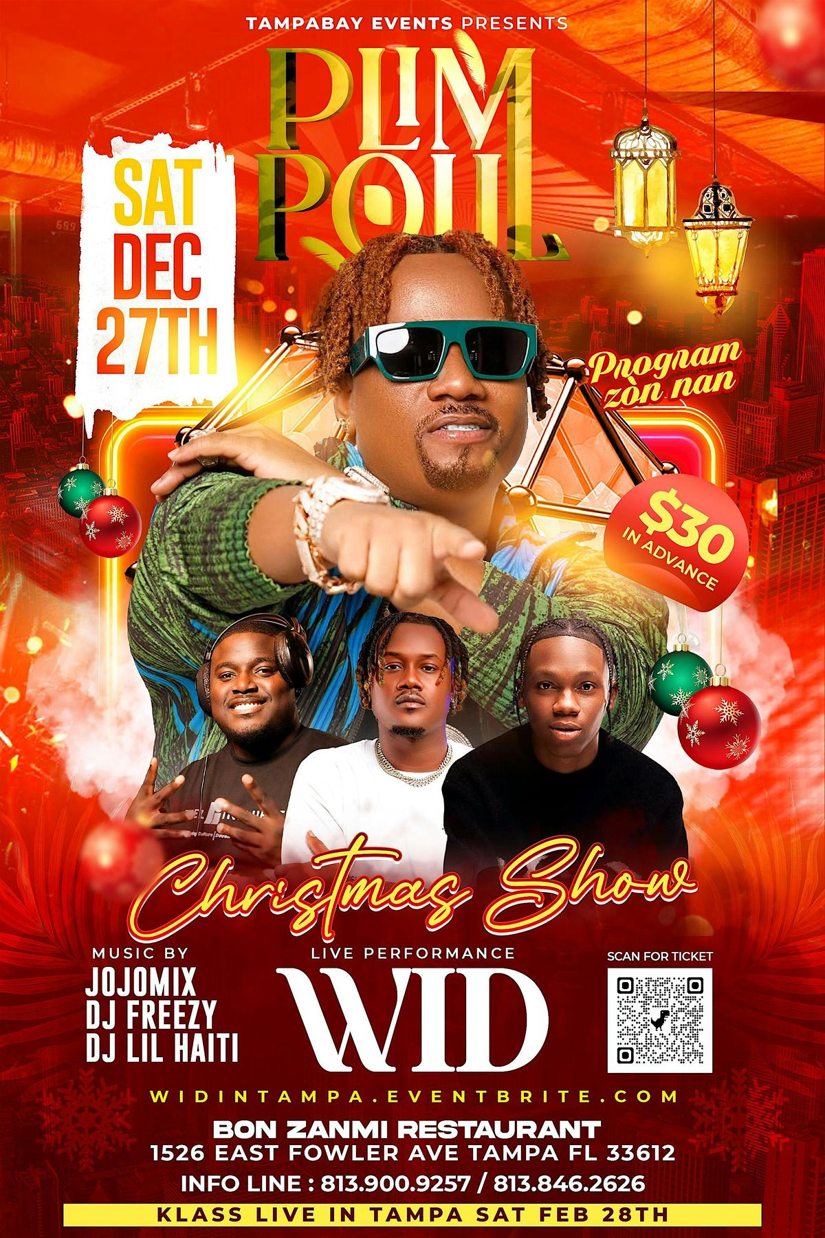 WID LIVE IN TAMPA  II  @PLIMPOUL  II CHRISTMAS SHOW  II