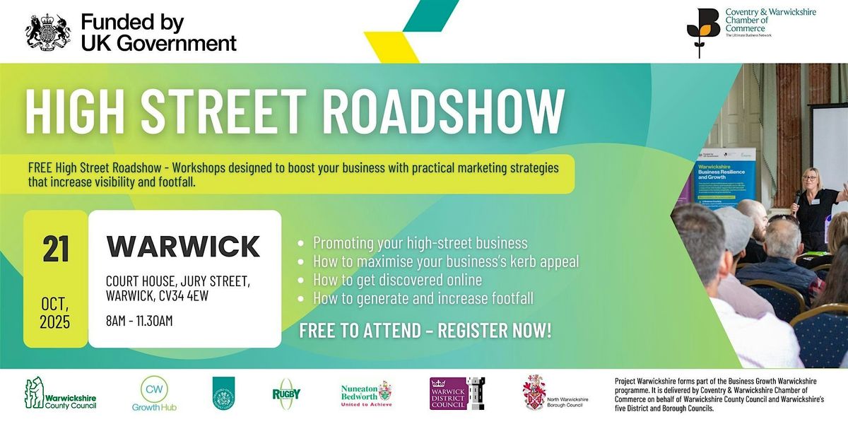 Warwick High Street Roadshow (In Person)