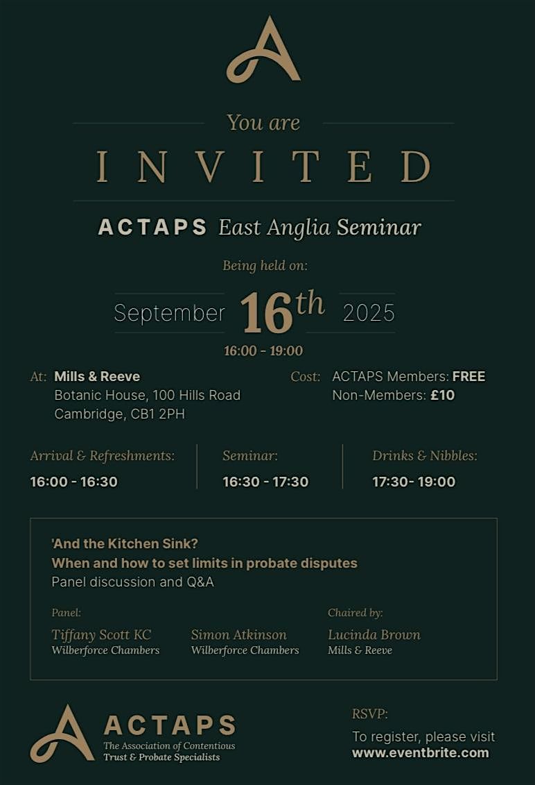 ACTAPS East Anglia Event