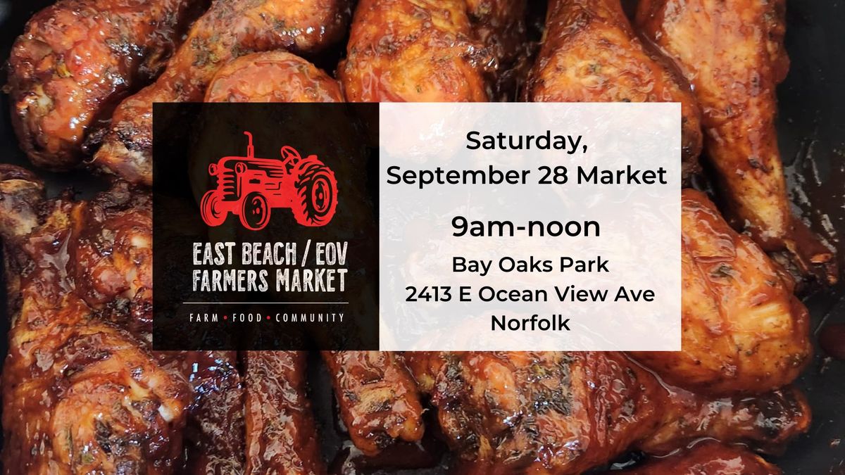 September 28 East Beach\/EOV Farmers Market