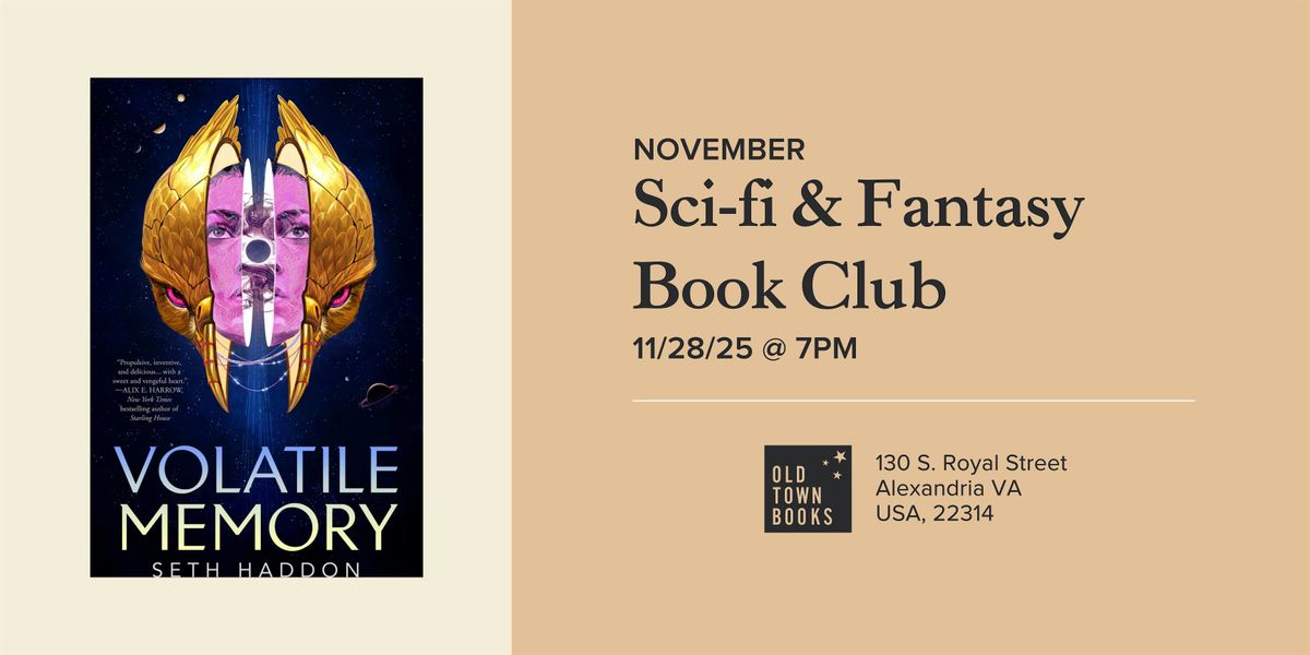 November Sci-Fi & Fantasy Book Club: Volatile Memory