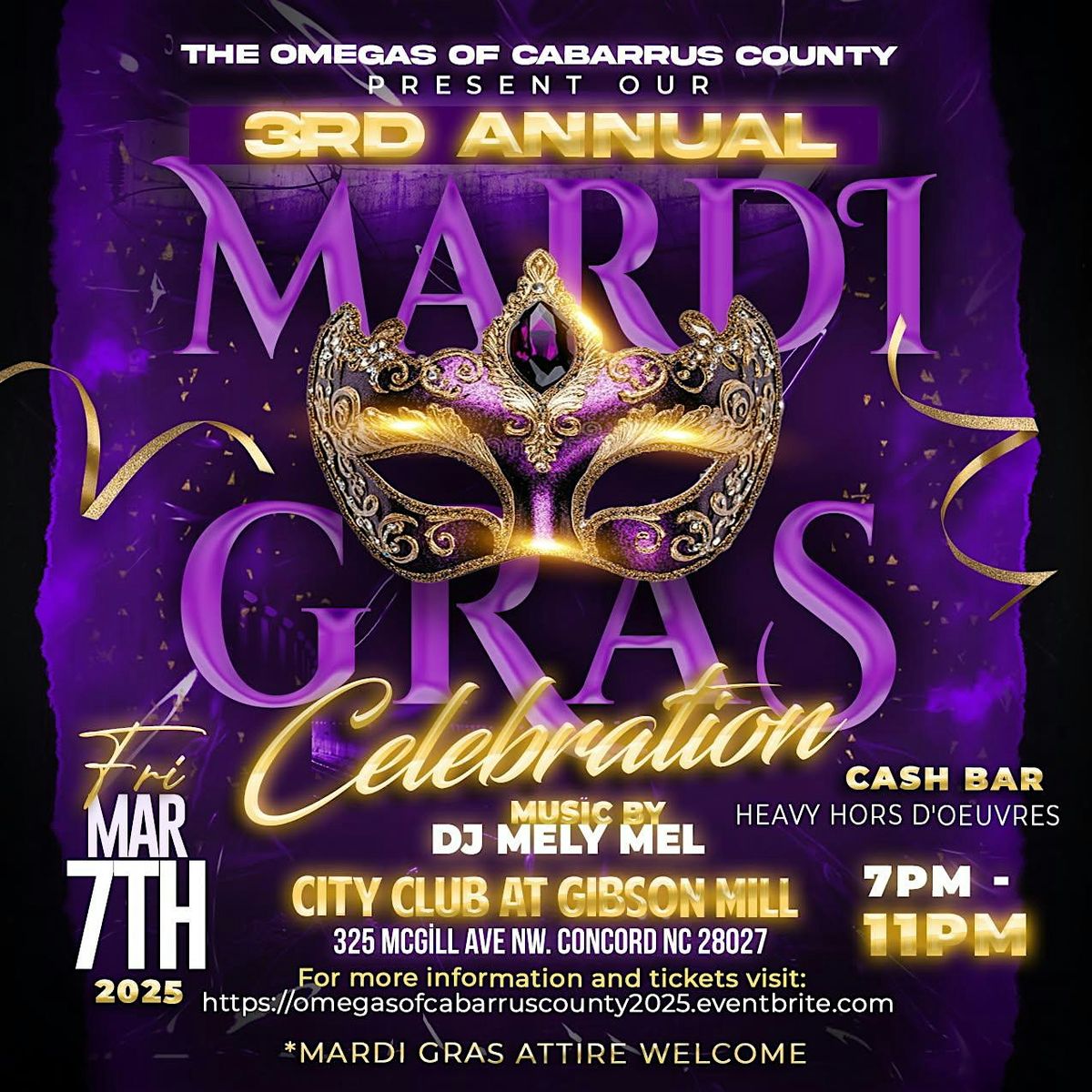 Omega of Cabarrus  County Mardi Gras 2025