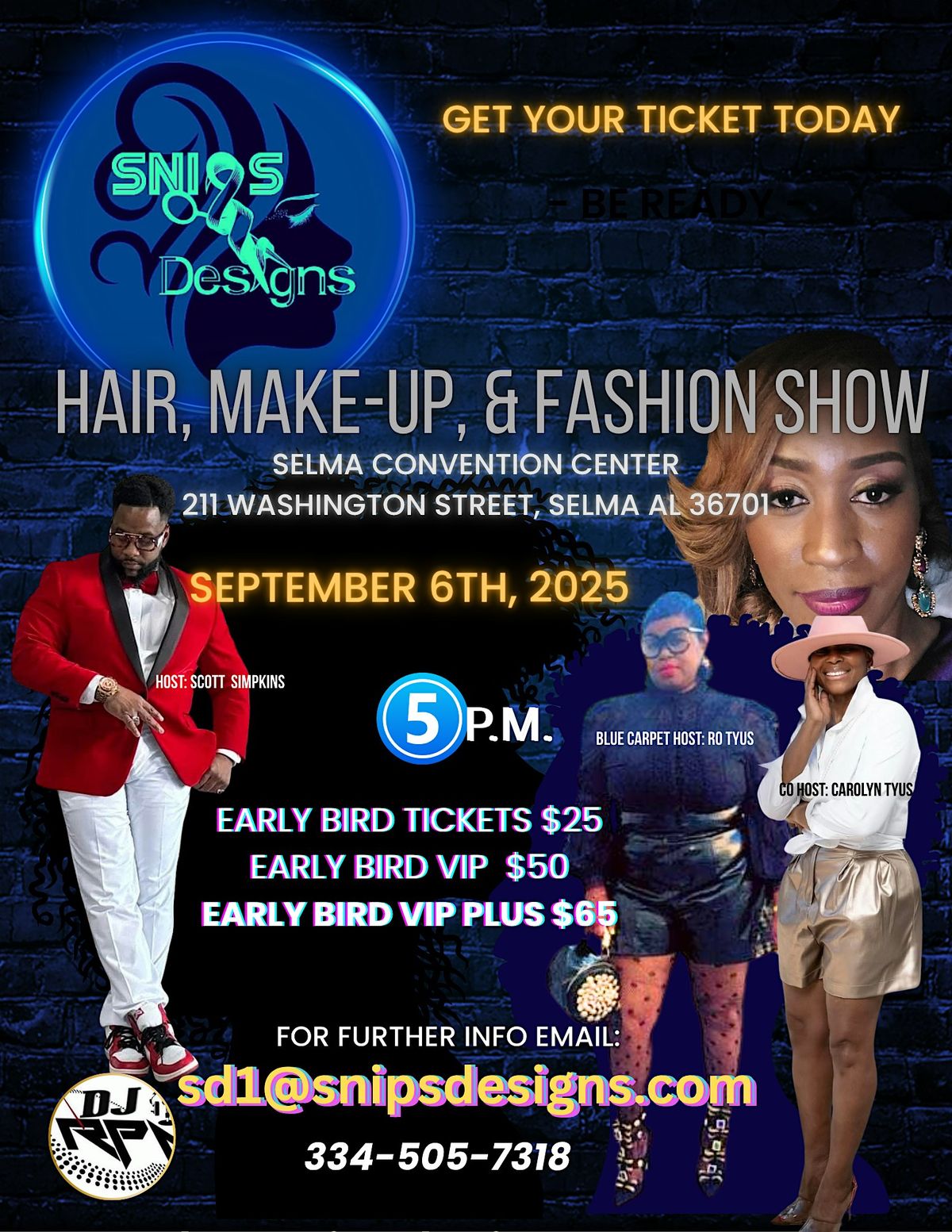 Snips Designs Hair, Make-up,  and Fashion Show 2025