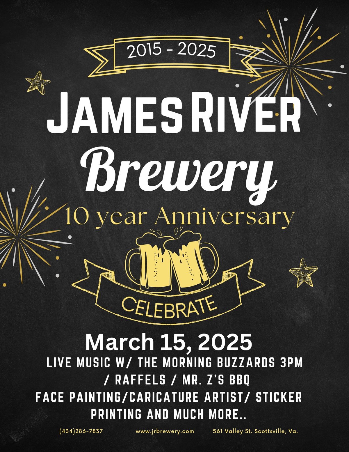  Celebrate 10yrs with James River Brewery